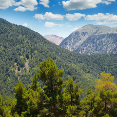 beautiful mountain landscape and sky