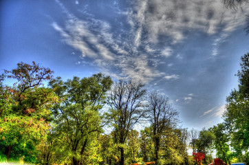 Obraz premium HDR.Lost city. Near Chernobyl area. Modern ruins. Pripyat