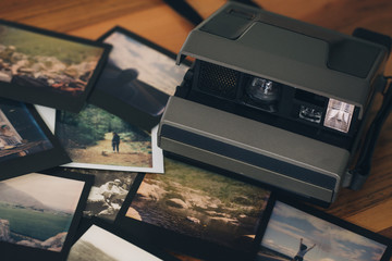 Vintage  camera and film