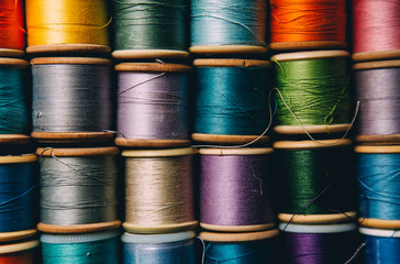 A collection of sewing threads