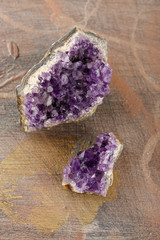 Beautiful amethyst druse close-up