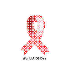 World AIDS Day Ribbon red. Vector illustration