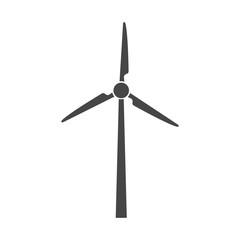 Wind turbine icon, eco concept 