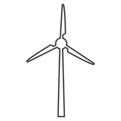 Wind turbine icon, eco concept 