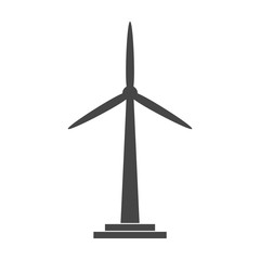 Wind turbine icon, eco concept 