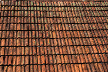 Alt german roof covered with Bitumin tiles.