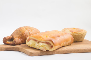 Salgado. Brazilian Snack with cheese and ham
