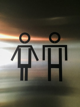 Unisex bathroom sign