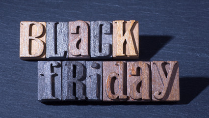 Black Friday Text on a Black Background