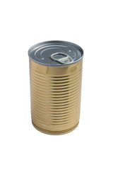 Can on white background close-up view
