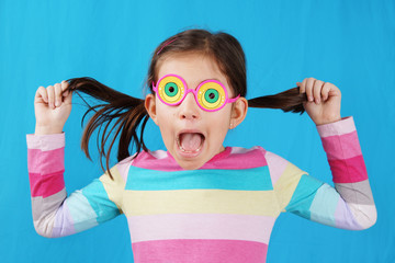 Girl with cray glasses