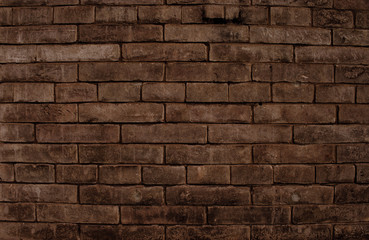 Brown brick wall background and texture vintage style