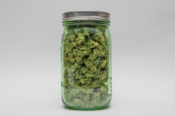 Jar of high grade medical marijuana