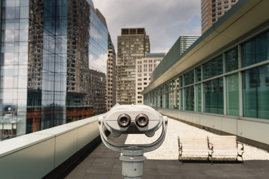 Binoculars in City