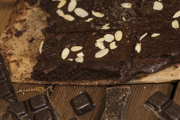 Homemade brownie cookies. Chocolate cake