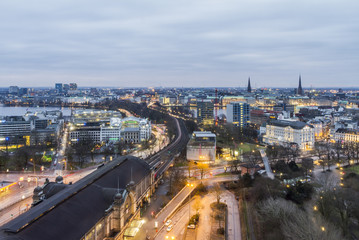 Aerial view of Hamburg
