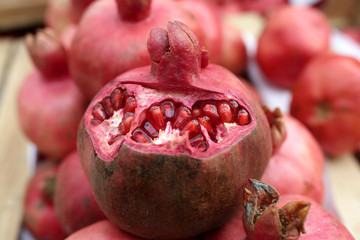 Pomegranate on market