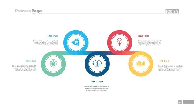 Five Linked Circles Slide Template