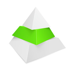Pyramid icon for business concept background.