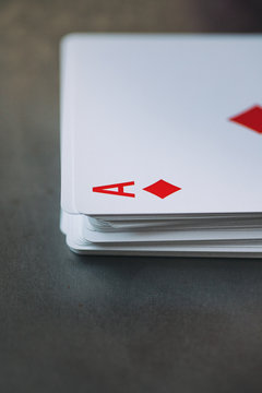 Cards: Stack Of Cards With Ace On Top