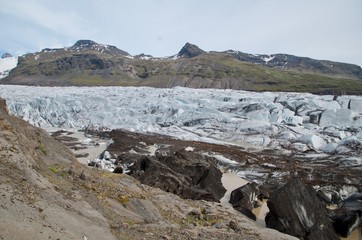 アイスランド　ヴァトナヨークトル　スカフタフェトル国立公園　スヴィーナフェルスヨークトル　氷河　ぶうぶう　豚　絶景　夏 iceland island summer  jokull glacier Svinafellsjokull Vatnajokull
