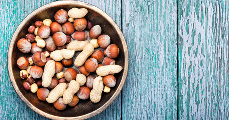 hazelnuts and peanuts