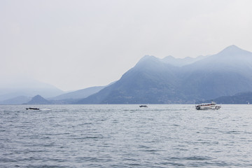 Views of Lago Maggiore from the town of Stresa in northern Italy