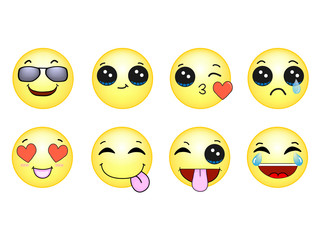 Smileys Emoticons Set gelb