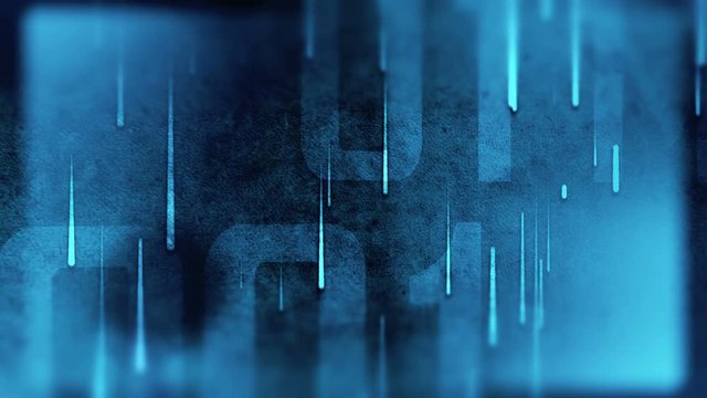 Dirty concrete wall with numbers and drops, mystery technology motion background. 4K UHD animation loop.