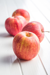 Fresh red apples.