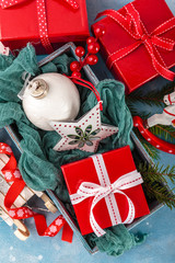 Christmas decoration and food