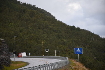 Norwegen, Norge, Melsvik, E6, Europastraße, Alta, Altafjord, Fjord, Langfjorden, Finnmark,  ,...