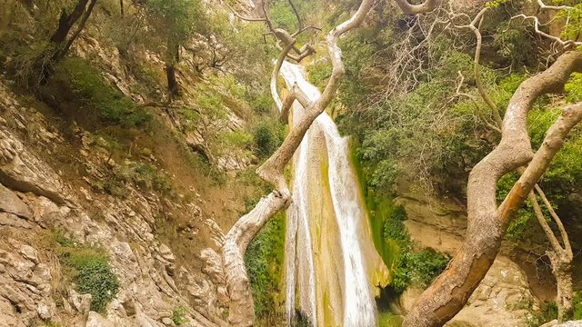 Famous touristic destination Neda waterfall in Peloponnese in Greece.
