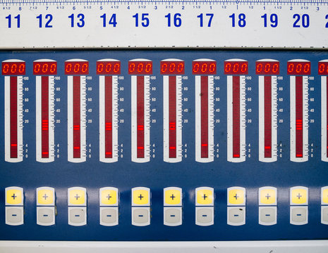 Rows of digital controls