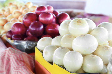 Fresh onion at market