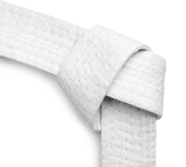 Karate belt on white background