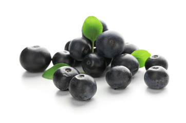 Fresh acai berries, isolated on white