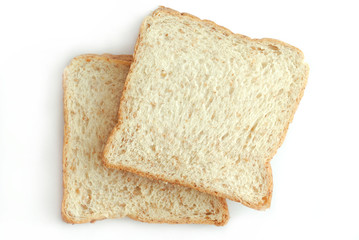 slice bread isolated on white background