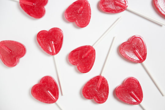 Lollipops in the form of heart