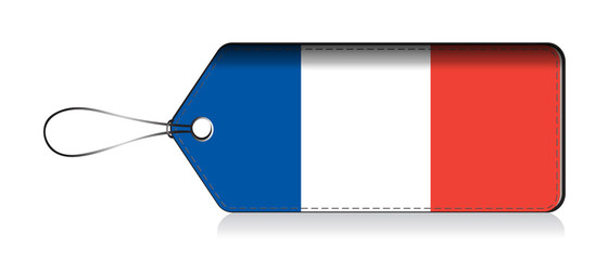 French flag label, Made in France © VectorPart