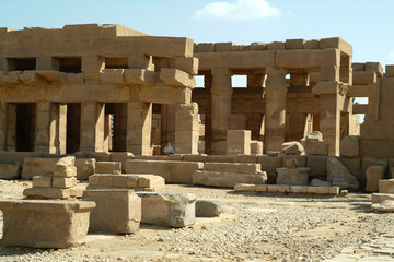 Ruins of an Ancient Temple in Luxor, without people, Thebes, UNESCO World Heritage Site, Egypt,...