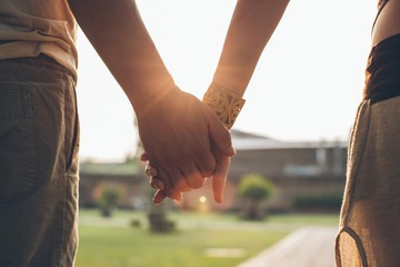 Close Up of Couple Holding Hands