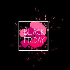 Black Friday Sticker Shopping Sale Icon Promotion And Discounts Label Concept Vector Illustration