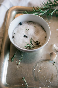 Herb salt with rosemary