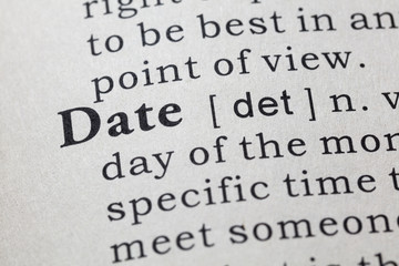 Obraz premium definition of date