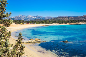 Aliko beach on Naxos island, Cyclades in Greece - obrazy, fototapety, plakaty