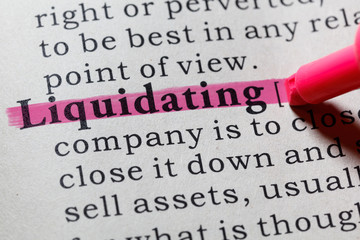 Obraz premium definition of liquidating