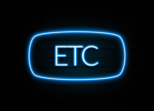 Etc  - colorful Neon Sign on brickwall