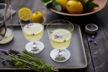 Lemon and Lavender cocktails