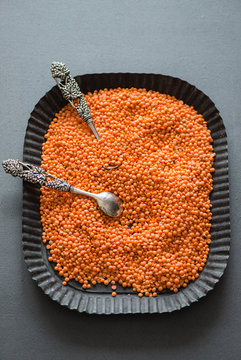 Red lentil soup with cumin seeds